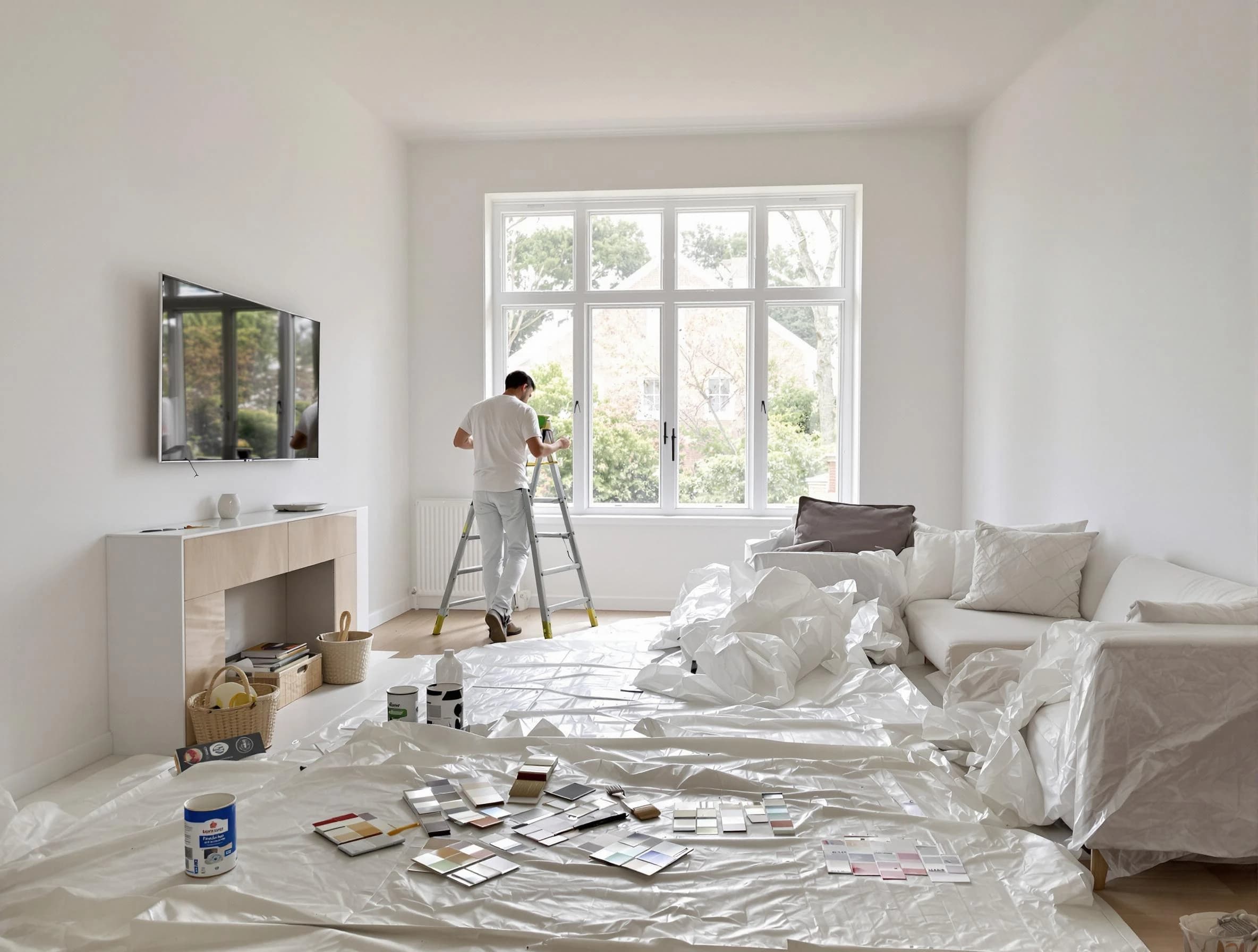 Tempe House Painters professional applying interior paint in Tempe, AZ
